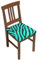 Stuhlsitzbezug 4er Set, Pop Art Turquoise Zebra Texture Stuhl Sitzkissenbezug Anti-Staub Stuhlbezüge für Büro, Wohnzimmer, Küche