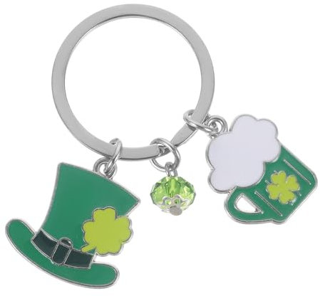 SOIMISS Porte-CléS TrèFle Saint Patrick, Porte-clés Lucky, Pendentif DéCoratif En Alliage De Zinc, Porte-clés Irlandais Pour CléS, Sacs Et Valises, Clés Chanceux pour Hommes Femmes Cadeau Voiture Pen