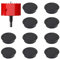 Kabeldurchführung Schreibtisch, 10 Stück 60mm Kabeldurchlass mit 1 Lochsäge, Kabeldurchführung Tisch Rund, Kabeldurchlass Kabel Durchführungen für Tisch Büro Arbeitsplatten(Schwarz)