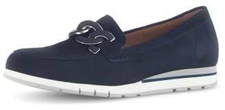 Gabor Damen Klassische Ballerinas, Frauen Flats,Moderate Mehrweite (G),Ausgehschuhe,Abendschuhe,Slip-ons,dk-Blue (Uni+silb),40.5 EU / 7 UK