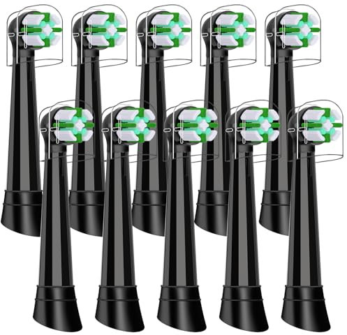10er Aufsteckbürsten Kompatibel mit Oral B iO 3N 3 4 5 6 7 8 9 10 Series Zahnbürste Elektrische, IO Zahnbürste Aufsätze Für Zahnfleischpflege und Zahnreinigung (Schwarz)