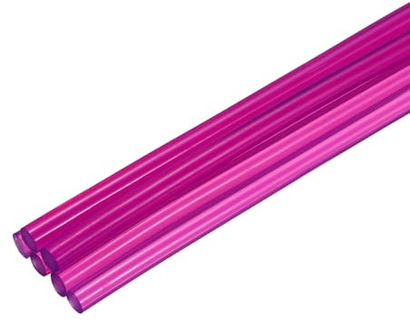 sourcing map 6pcs Mini Hot Glue Sticks for Mini Glue Gun, 8-inch x 0.28-inch Glue Gun Sticks for Art DIY Craft, Clear Purple