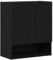 vidaXL Wandschrank Schwarz Eiche 60 x 31 x 70 cm Holzwerkstoff - Moderne Aufbewahrungslösung für Wohnzimmer und Schlafzimmer, wandmontiert mit verstellbaren Regalen, minimalistisch