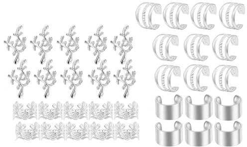 Geflecht Schmuck für Frauen | 40x Haargebiet Accessoire | Metal Hair