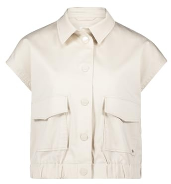 Betty & Co Damen Sommerweste mit Kragen 44, Grau