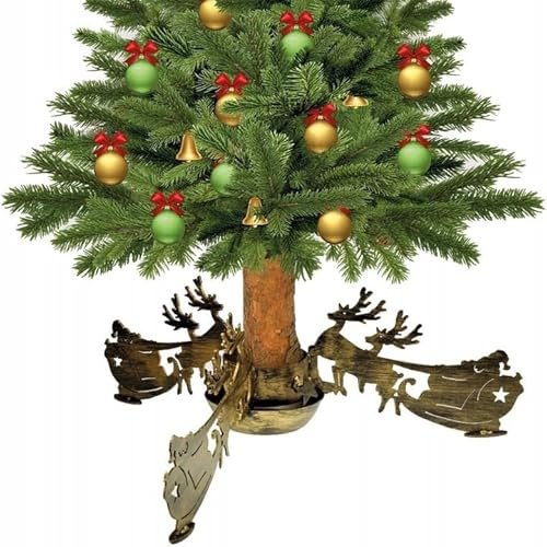 FEINZ Weihnachtsbaumständer | Wassertank, handgefertigt, Baumständer aus Metall, Innen und Außen, Rostschutzbeschichtung