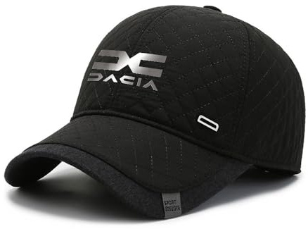 Winter Basecap Herren mit Ausklappbarem Ohrenschutz Da.ci.a, Verstellbar Baumwolle Cap Sonnenhut, Stylische Schirmmütze für Tennis Golf Reisen, Winter Baseball Mütze(Black)