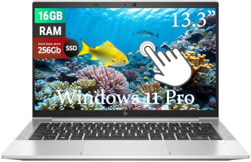 HP EliteBook 830 G8 Touchscreen Laptop, 13.3 Inch FHD (1920 x 1080), Intel Core i7-1185g7 3.0 GHz, 16 GB RAM, 256 GB SSD, QWERTY Keyboard, Windows 11 Pro (Refurbished)