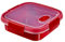 Curver - hermético Smart Micro Multiusos Cuadrado 0,6L. - Apto para Microondas y Recalentar - Color Rojo