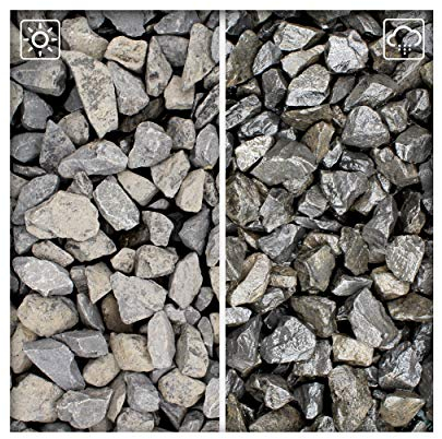 Kieskönig 25 kg Marmorsplitt Marmorkies Gartenkies Zierkies Edelsplitt 22/30 mm Ebano Schwarz