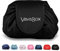 Lazy Kosmetikbeutel mit Kordelzug Portable Große Kosmetiktasche Reisetasche Make up Beutel Aufbewahrung Organisator für Damen Mädchen (Schwarze Stickerei)