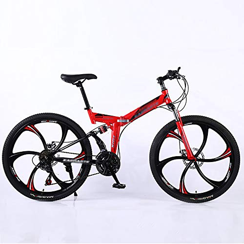 Citybike MTB, Unisex Klapprad, faltbares Sport- / Mountainbike, 24 * 26 Zoll ultraleichte tragbare Klappfahrrad, 21 * 24 * 27 Geschwindigkeit Freizeit Fahrrad