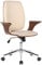 CLP Bürostuhl Burbank I Höhenverstellbarer Drehstuhl, Farbe:walnuss/Creme, Material:Kunstleder