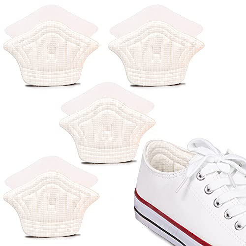 SULPO4 paires de talonnettes autocollantes pour chaussures trop grandes - Pour s'adapter à presque toutes les chaussures - Autocollants grâce à des coussinets adhésifs puissants - Blanc - 5 mm