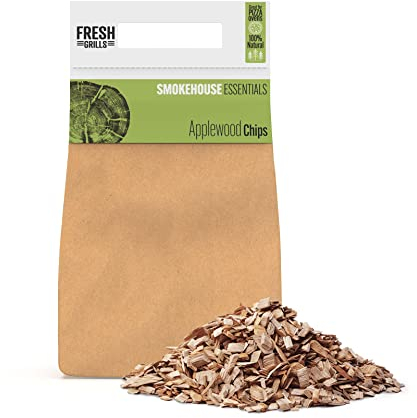 Fresh Grills Apple Wood BBQ Smoker Chips 3L (700g) – 100% Natural Wood for Pizza Oven, Kamado Grill, Smoker – Rich Smoky Flavour – Low Moisture, High Heat – Eco-Friendly, Plastic-Free Packaging