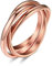 Bestyle Bague Alliance Femme Bague Femme Acier Inoxydable Pouce Or Rose Taille 64