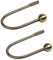 ABC Decor Pack of 2 Curtain Holdbacks, Metal Hold backs, Pair, Antique Brass colour