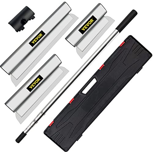 VEVOR Combo de Cuchilla de Encintar con Mango 10/16/24 Acero Inoxidable Hoja de Skimmimg de Panel de Yeso Grosor de Hoja de 0,5mm Espátula de Encintar Masilla para Entrar en Junta y Costura Estrecha