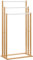 HOMCOM Porte-Serviettes en Bambou sur Pieds avec 3 Barres Support pour Serviette étagère de Salle de Bain - 48 x 25,8 x 94 cm