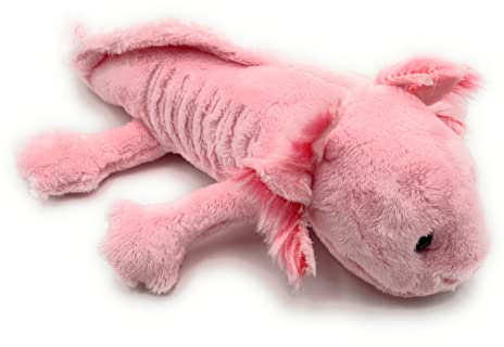 Onwomania Axolotl mexikanischer Schwanzlurch Plüschtier Kuscheltier Stoff Tier 29cm Rosa