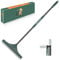 ORIENTOOLS Rastrillo de césped artificial plegable, rastrillo de césped artificial de 51 pulgadas para césped artificial, rastrillo de césped artificial con mango de acero, rastrillo de alfombra para