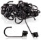 com-four® 20x Spiralhaken - lackierter Metallhaken - Endstück für Spanngurte, Gepäckspanner, Planenseile, Expander, Kordeln und Abspannseile - Haken für Abspanngummis (schwarz - 10mm)