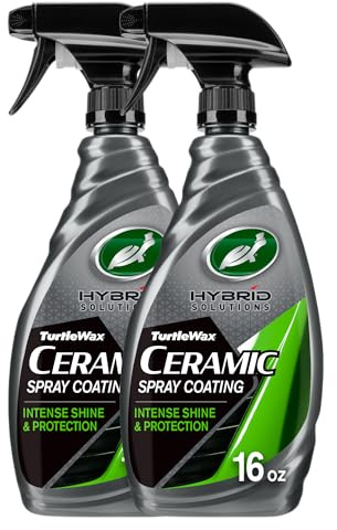 Turtle Wax Hybrid Solutions Ceramic Spray Coating, High Shine Car Wax, Offers Durable Paint Protection, Extreme Water Beading Action, Safe for Glass, Wheels, Trim and More, 16 oz (Pack of 2)