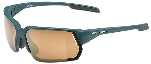Cratoni C-Lite COLOR+Sport Brillen Petrol Matt, Glas Amber, Gold Verspiegelt Einheitsgröße