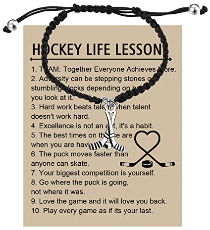 KUIYAI Hockey-Armband – Eishockey-Schmuck-Fan, Geschenk für Tochter oder Sohn, Kupfer