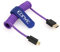 Eonvic Câble HDMI 2.1 8K vers micro HDMI haute vitesse fin mâle vers mâle Violet Câble spiralé pour Sony Alpha III Atomos Ninja V