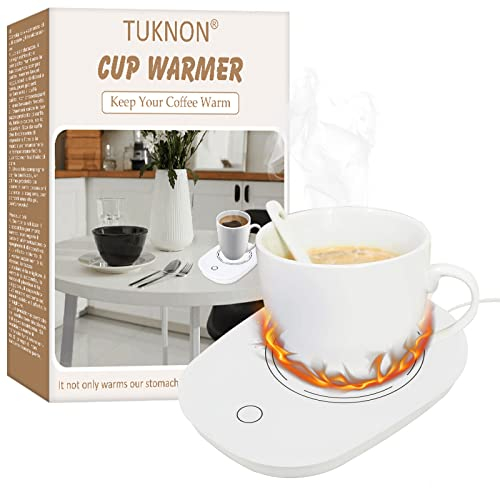TUKNON Calentador de Café, de Taza USB,Calentador De Tazas,Calentador De Taza Café,Posavasos Eléctrico,Calentador de Bebidas Portátil,Calentador de Tazas Inteligente,Regalo de Navideños Año Nuevo