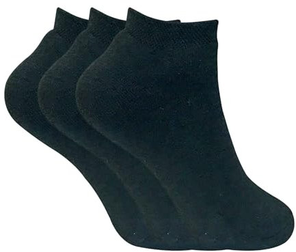 3 Pairs Ladies Thick Winter Warm Cushioned Coloured Low Cut Ankle Short Thermal Trainer Socks (4-7 uk, TTS Mix)