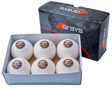 Grayss 6 Balles Hockey Herbe Match Grays Blanches