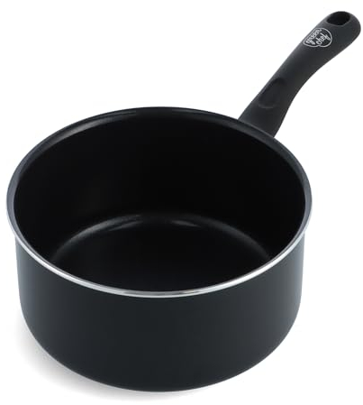 GreenChef Diamond Cocotte Saine en Céramique Non-Adhérente 20 cm/ 3,1 Litre, Sans PFAS, Convient à l'induction, Va au four jusqu'à 160˚C, Lavable au lave-vaisselle, Noir