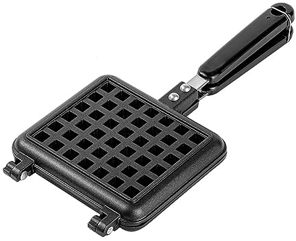 Aflytep Placas de Hierro para Gofres para Estufa, Gofrera Belga Tradicional de Aleaci¨®N de Aluminio Antiadherente de Relleno Profundo para F¨¢Cil Limpieza B
