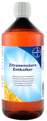 HERRLAN® Zitronensäure-Entkalker 1 L – kraftvoller Entkalker für Haushaltsgeräte & Oberflächen – lebensmittelsicher & biologisch abbaubar – Made in Germany – frisch produziert