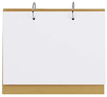 Kalender 2024 Selbst Gestalten, DIY Tischkalender, DIY Wandkalender, Lose Blätter Spirale Wochenkalender, Blanko Notizblock, Fotokalender Bastelkalender Tischplaner für Zuhause Büro (Hellbraun)