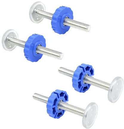 4 Stück Baby Safety Treppenschutzgitter Verlängern Druckschrauben für Türschutzgitter & Haustier-Treppenschutzgitter ohne Bohren - Verlängerung & sichere Fixierung mit Gewindespindeln (Blau)