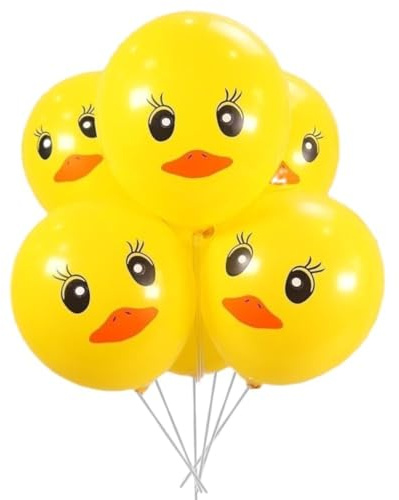 24 Stück 12 Zoll Entenballons, Latexballons, gelbe Ballons für Geburtstag, Enten-Mottoparty Dekoration (Ente)