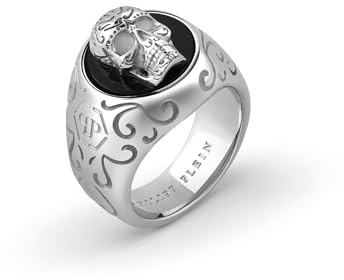 Philipp Plein Herren Ring Edelstahl Silber Plein Elite PJNEA01R