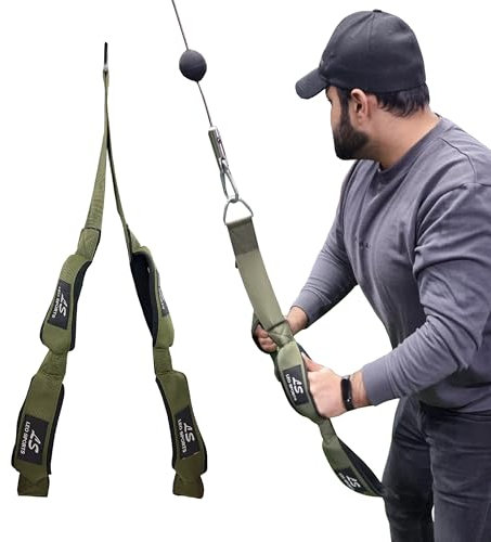 Leo Sports 2-in-1 Length Tricep Rope Cable Attachment Heavy-Duty Pull Down Rope for Gym Cable Machines Heavy Duty Extension Strap with Double Handle