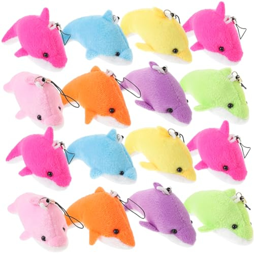 LIFKOME 25 Stück Plüschtier -Zeug Geldbörse Schlüsselanhänger Haustier Tiere kindergeburtstags mitgebsel schlüsselanhänger tier gefüllte Delfinpuppen Plüsch- - PP Baumwolle