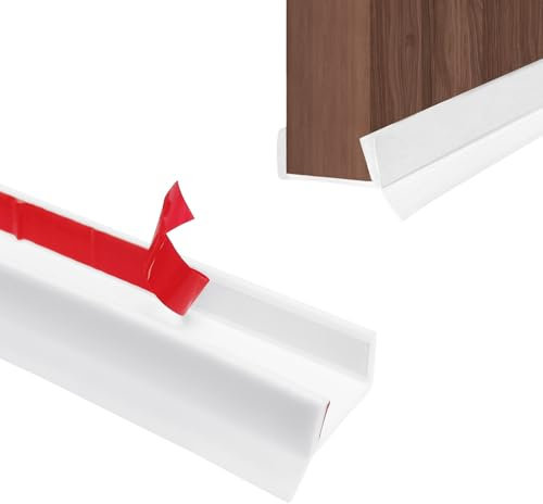 Joint Plinthe Cuisine, 3.0m Profil D’étanchéité pour Socle Cuisine Plinthe Souple Autoadhésive, 15/16/17/18mm Protection Plinthe pour Bas de Plinthe Sous Placard,Cuisine Encastrée - Weiß