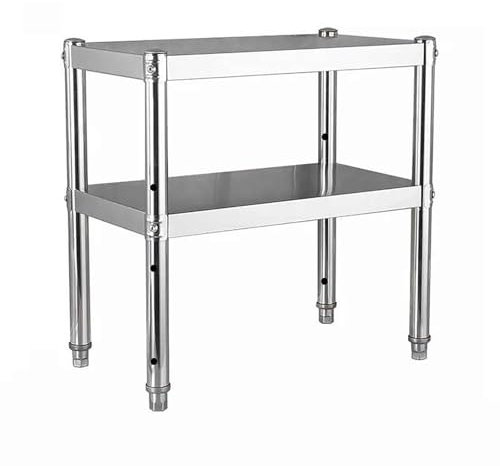 Robuster Edelstahl-Arbeitstisch, kommerzielle Lebensmittelzubereitungsbank für Restaurant, Küche und Bar, 100 x 50 cm, Werkbank für Hotels und Garagen