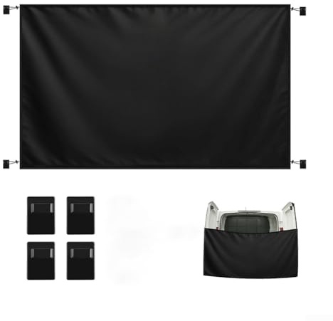 Rideau de porte arrière de camping-car en tissu Oxford imperméable pour changer la douche extérieure et bloquer la lumière du soleil (210D)