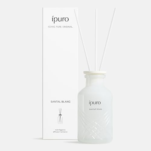 ipuro Exclusive Raumduft SANTAL BLANC 240ml - Premium Diffuser mit intensivem Duftölanteil - Duft mit weißer Orchidee & Sandelholz - Raumduft mit Stäbchen, Raumerfrischer, Lufterfrischer Wohnung
