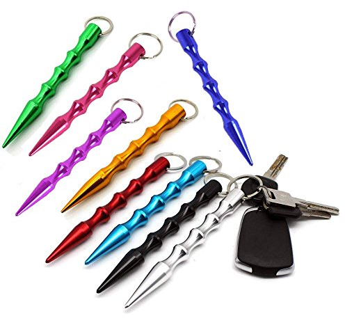 HeavySun Kubotan Tactical Pen Glasbrecher Kubaton Kugelschreiber Stift Selbstverteidigung (Blau)