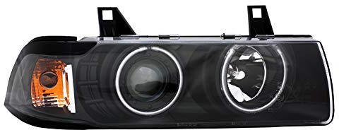 Scheinwerfer Set E36 Coupe Cabrio CCFL Angel Eyes H1 H3 klar schwarz