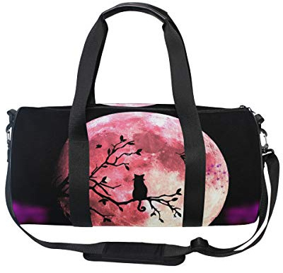 MNSRUU Hexe und Katze, große Reisetasche, Unisex, hohe Kapazität, großes Gepäck, Sporttasche