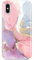 JIAXIUFEN Kompatibel mit iPhone X Hülle iPhone XS Handyhülle TPU Silikon Schutzhülle Handytasche Handy Hülle Marmor Pink Purple